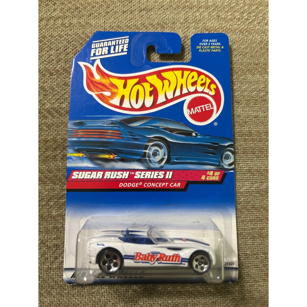 Hot Wheels Sugar Rush Series II Dodge Concept Car Baby Ruth White 1999 #972